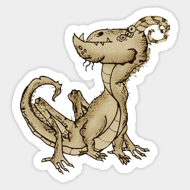 Odd dragon Sticker by Lizuza